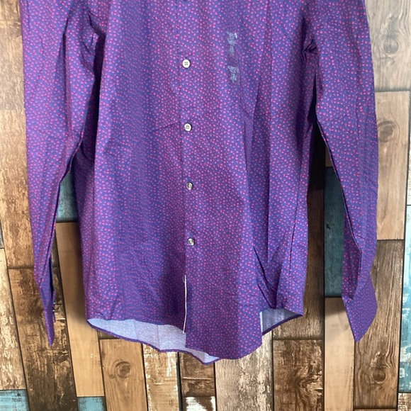 Van Heusen blue Hawaii slim stretch button down top - Picture 9 of 16